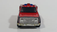 1977 Hot Wheels Flying Colors Emergency Squad Rescue Ranger Dark Red Fire Truck Die Cast Toy Car Vehicle - BW - Blue Lights - Hong Kong