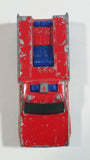 1977 Hot Wheels Flying Colors Emergency Squad Rescue Ranger Dark Red Fire Truck Die Cast Toy Car Vehicle - BW - Blue Lights - Hong Kong