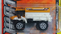 2013 Matchbox MBX Construction FRM 6000 (Sowing Machine) Dump Truck White and Yellow Orange Die Cast Toy Car Vehicle New In Package Sealed