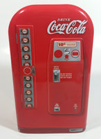 Coca-Cola Have A Coke Soda Pop Refrigerator Vending Machine Shaped Tin Metal Coin Bank Collectible