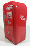 Coca-Cola Have A Coke Soda Pop Refrigerator Vending Machine Shaped Tin Metal Coin Bank Collectible