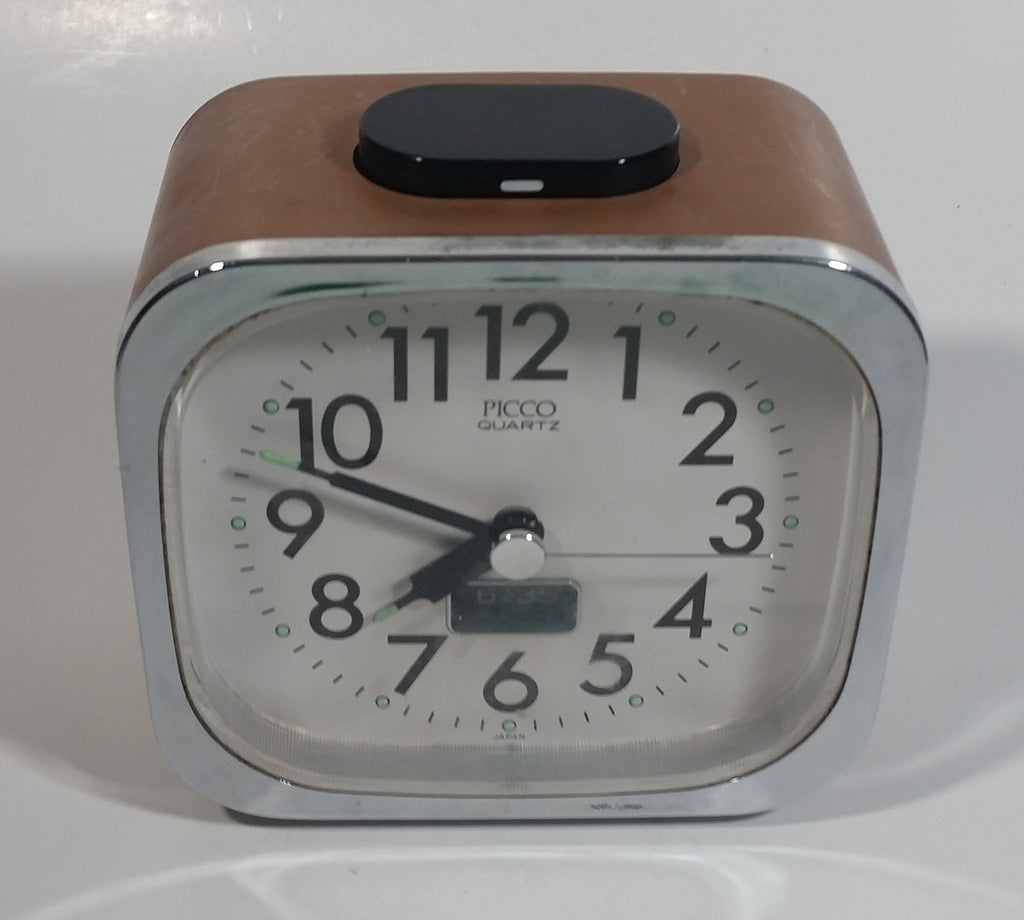 Picco Quartz Glow in The Dark Travel Alarm Clock Working Made in J