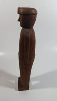 Hand Carved 9" Tall Wooden Man Figure Statue