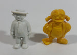 HTF 1990 McDonalds White Hamburgler and Yellow Birdie Character 2"" Tall PVC Toy Figure