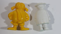 HTF 1990 McDonalds White Hamburgler and Yellow Birdie Character 2"" Tall PVC Toy Figure