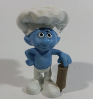 2011 Peyo "Baker Smurf with Rolling Pin PVC Toy Figure McDonald's Happy Meal