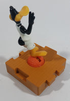 1996 McDonald's Warner Bros Looney Tunes Space Jam Daffy Duck on a Basketball Puzzle Pieces Shaped Plastic Toy Figure