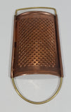 Vintage Handheld Cheese Grater Copper with Brass Handles