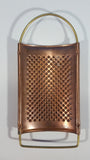 Vintage Handheld Cheese Grater Copper with Brass Handles