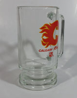 NHL Ice Hockey Calgary Flames NHL Hockey Team 5 1/2" Tall Glass Beer Mug Sports Collectible