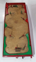 Antique 1940s Munro Games National Hockey Wood and Plastic Pinball Style Table Top Ice Hockey Game