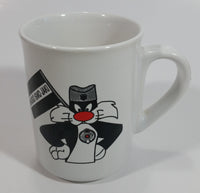 Hard To Find Looney Tunes Sylvester The Cat with Black and White Flag "Mnogo Smo Jaki" "Many Are Strong" Croatian Translation Ceramic Coffee Mug Cartoon Collectible