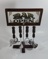 Vintage Bar Open Mirror Nostalgia Bar Tools Drink Mixing 13 3/4" Tall 5 Piece Set Man Cave Collectible