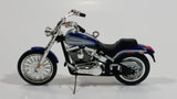 2005 Hallmark Harley Davidson Motor Cycle Dark Blue Die Cast Christmas Ornament Vehicle