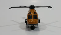2011 Matchbox Sky Busters Mission Chopper Helicopter Hawaiian Excursions Volcano Tours Metallic Brown Die Cast Toy Aircraft Vehicle