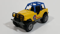 1999 Matchbox Wilderness Road Trip Jeep 4x4 Yellow Die Cast Toy Car Vehicle
