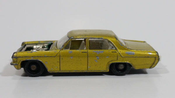 Vintage 1968 Lesney Matchbox Series Opel Diplomat No. 36 Pale Gold Die Cast Toy Car Vehicle