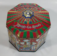1997 M&M's Limited Edition Christmas Village Series Carousel Number 05 Merry Go Round Metal Tin Container Chocolate Candy Sweets Collectible