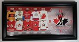 Team Canada Ice Hockey Jersey History Clock Canadian Sports Collectible 9 1/4" x 18 1/4"