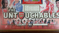 2004 The Untouchables Limited Edition Arsenal Football Soccer Club Framed Team Collage #372 of 2004 Sports Collectible 13 1/2" x 17 1/2"