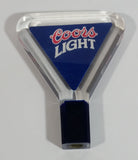 Coors Light Triangle Shaped Clear Resin Red and Blue Beer Tap