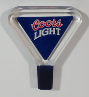Coors Light Triangle Shaped Clear Resin Red and Blue Beer Tap