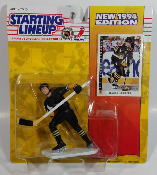 1994 Kenner Starting Lineup NHL Ice Hockey Player Mario Lemieux Pittsburgh Penguins Action Figure and Trading Card New in Package
