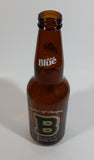 Labatt Blue Pilsner NHL Ice Hockey Stanley Cup Champions Boston Bruins 8 3/4" Tall Amber Glass Beer Bottle