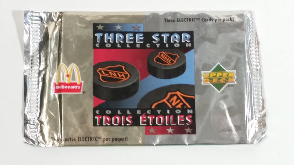 1995 Upper Deck Three Star Collection McDonald's 3 Pack of NHL Hockey Trading Cards - Never Opened - Still Sealed