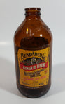 Bundaberg Ginger Beer Brewed Soft Drink 6" Tall 375mL Embossed Lettering Amber Glass Beer Bottle