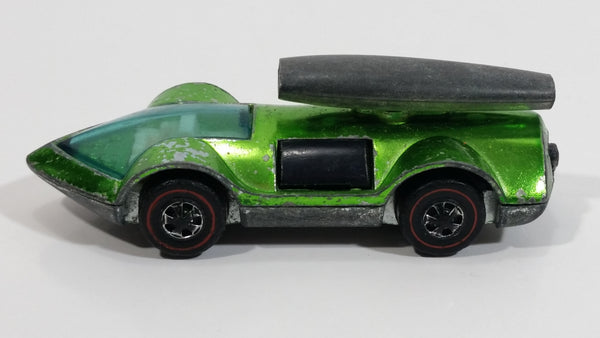 Rare Vintage 1971 Hot Wheels Rocket-Bye-Baby Spectraflame Green Die Cast Toy Car Vehicle RL Hong Kong