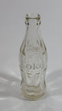 Vintage Coca-Cola Coke Cola Soda Pop Clear 6 1/2 Fl. Oz Heavy Glass Bottle - White Letters