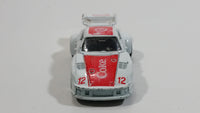 1988 Hartoy Coca Cola Coke Soda Pop Porsche 935 White Red #12 Die Cast Toy Car Vehicle with Opening Doors