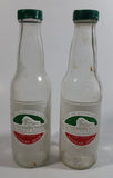 Rare Vintage Chihuahua Mexican Beer Clear Glass Bottle Salt and Pepper Shakers