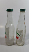 Rare Vintage Chihuahua Mexican Beer Clear Glass Bottle Salt and Pepper Shakers