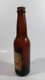 Antique Ecuador Cerveceria Nacional Guayaquil Beer Brown Amber Glass Bottle with Paper Label and Embossed Lettering