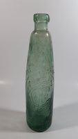 Antique 1800s 19th Century Talbot & Co. Gloucester Green Blue Embossed Lettering Glass Beer Bottle