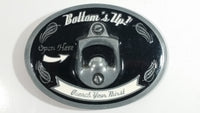 "Bottom's Up" "Open Here" "Quench Your Thirst" Metal Belt Buckle Beer Beverage Bottle Opener Novelty Collectible