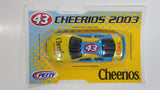 2003 NASCAR General Mills Cheerios Cereal Chex Pilsbury #43 Yellow Blue Die Cast Toy Race Car Vehicle New in Package
