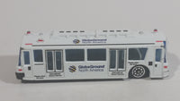 Globe Ground North America White Airport Bus Die Cast Toy Car Vehicle