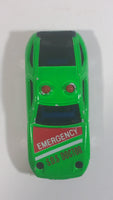 Vintage Majorette Sonic Flashers Porsche 928 Emergency S.O.S. Doctor Bright Green Die Cast Toy Car Vehicle