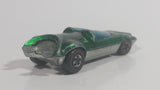 Vintage 1970 Hot Wheels Swingin' Wing Spectraflame Green Red Lines Die Cast Toy Car Vehicle with Slide Out Rear Exhaust and Engine - 1969 Hong Kong