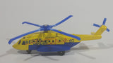 2011 Matchbox Sky Busters Sikorsky S-92 Helicopter Air Ambulance Rescue Medic Yellow and Blue Die Cast Toy Aircraft Vehicle