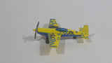 2009 Matchbox Sky Busters New Stunt Plane 75 Yellow Blue Die Cast Toy Aircraft Vehicle