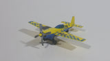 2009 Matchbox Sky Busters New Stunt Plane 75 Yellow Blue Die Cast Toy Aircraft Vehicle