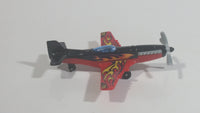 2014 Matchbox Stunt Plane 73 Red Black Die Cast Toy Aircraft Vehicle