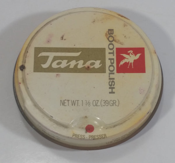 Vintage 1969 Tana Boot Shoe Polish 39g small Round Tin Some Dry Product Inside Made in Holland