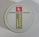 Vintage Tana Boot Shoe Polish Protector Cream 35g Round Glass Jar Metal Lid Some Product Inside Montreal Quebec