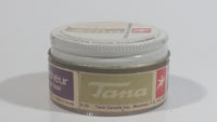 Vintage Tana Boot Shoe Polish Cleaner for Smooth Leather 35g Round Glass Jar Metal Lid Some Product Inside Montreal Quebec