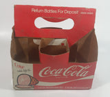Rare Vintage 1976 Coca Cola Coke Soda Pop "Adds Life To..." Pizza Ham Paper Cardboard 6 Pack Glass Bottle Carrying Case Beverage Collectible